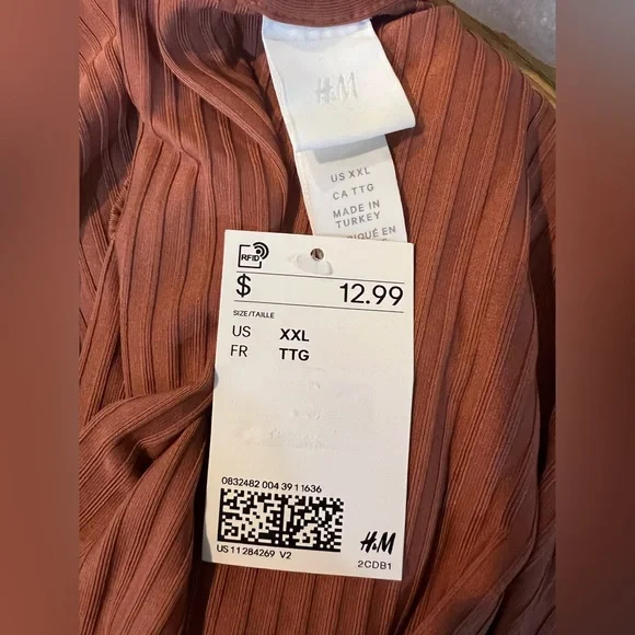 NWT H&M HM ribbed bodysuit sexy women’s XXL 2XL snaps - Picture 3 of 5